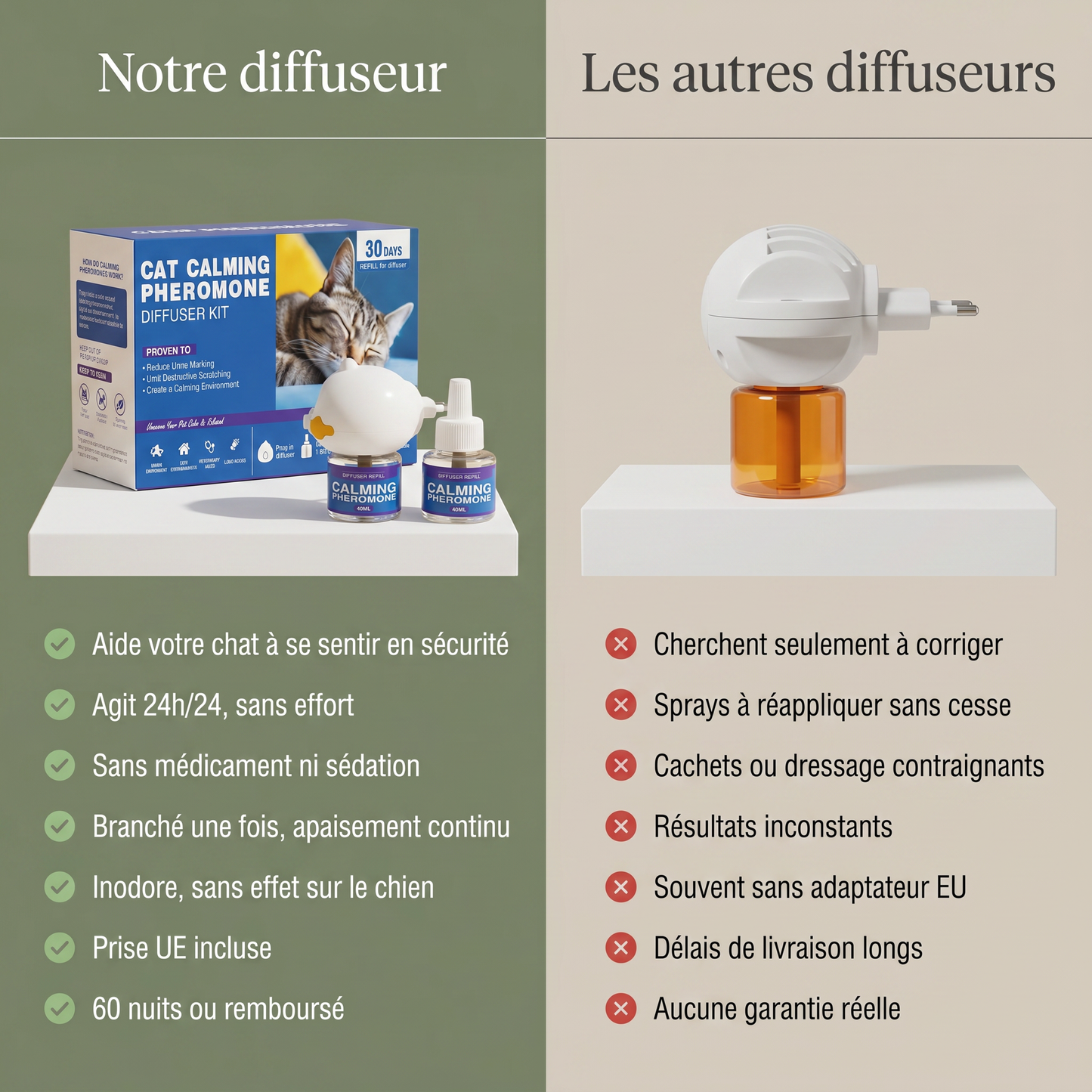 Le kit Harmony — Diffuseur apaisant pour chats anxieux lors d'un déménagement