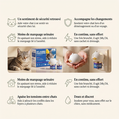 Le kit Harmony — Diffuseur apaisant pour chats anxieux lors d'un déménagement