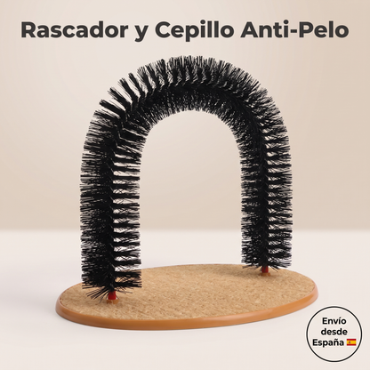 Juguete para gatos arco auto Groome Pamper Felino con masaje cepillo para frotar con almohadilla para rascar juguetes interactivos para gatos